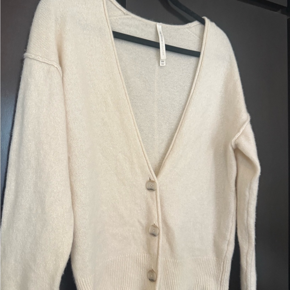 Aritzia Cream Button-Up Cardigan